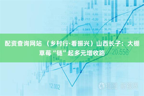 配资查询网站 （乡村行·看振兴）山西长子：大棚草莓“链”起多元增收路